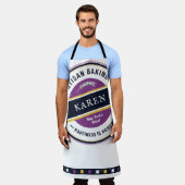 Rustic Paars Marineblauw Ambachtelijke Hipster Schort (Gedragen)