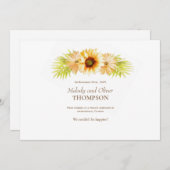 Rustic Painted Sunflower Aankondiging (Voorkant / Achterkant)