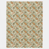 Rustic Paisley Throw – Boho Earth Kleuren Blend Fleece Deken (Voorkant)