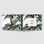 Rustic Pakte Palm Trees Beach Wedding Gastenboek (Volledig)