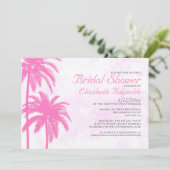 Rustic Palm Tree Beach Invitations de douche nupti (Debout devant)
