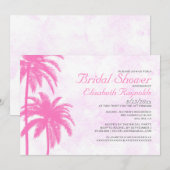 Rustic Palm Tree Beach Invitations de douche nupti (Devant / Derrière)