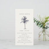 Rustic Palm Tree Marine Kraft Couples Invitation d (Debout devant)