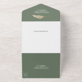 Rustic Pampas Eucalyptus Arch Sage Green Wedding All In One Uitnodiging (Buitenkant)