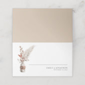 Rustic Pampas Grasses Names Date Weddenschap (Buitenkant ongevouwen)