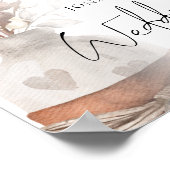 Rustic Pampas Grasses Overlay Welkom bij bruiloft Poster (Hoek)