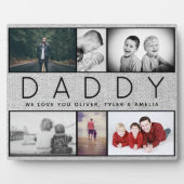 Rustic papa's dag Aangepast 6 Foto Collage Fotoplaat (Voorkant)