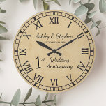 Rustic Paper<br><div class="desc">Le cadeau classique pour le premier anniversaire est le papier. C'est dans cet esprit que nous avons créé ce style rustique faux teinté moderne de premier anniversaire avec des chiffres romains, vos noms et date mariage. Conception composite par Holiday Hearts Designs (droits réservés). Si vous avez des questions ou avez...</div>