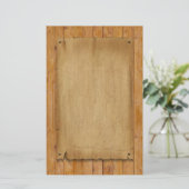 Rustic Parchment Briefpapier (Staand voorkant)