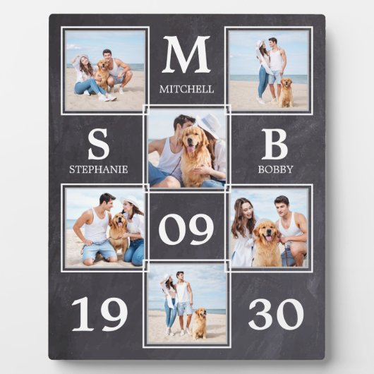 Rustic Pas getrouwd Wedding Persoonlijke foto Coll Fotoplaat (Voorkant)