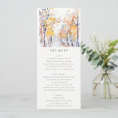Rustic Pastel Automne Paysage Automne Carte Menu (Debout devant)