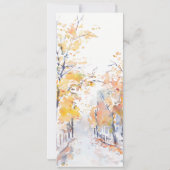 Rustic Pastel Automne Paysage Automne Carte Menu (Dos)