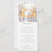 Rustic Pastel Automne Paysage Automne Carte Menu (Devant)
