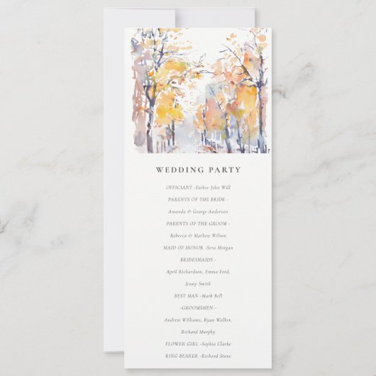 Rustic Pastel Automne Programme Paysage Automne (Dos)