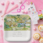 Rustic Pastel Fields Mountain Landscape Wedding Papieren Bordje (Feest)