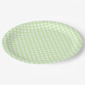 Rustic, Pastel Green Gingham Pattern Papieren Bordje (Gekanteld)