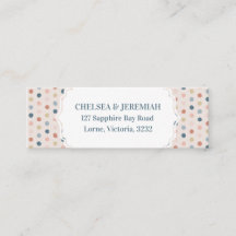 Rustic Pastel Polka Dot Custom Address Kaart