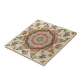 Rustic Patchwork Quilt Star of Bethlehem Tegeltje (Zijkant)