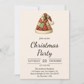 Rustic Patchwork Santa Hat Christmas Party  Kaart (Voorkant)