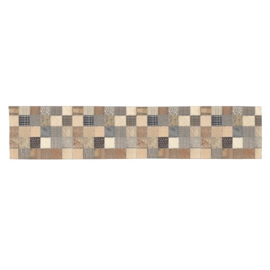 Rustic Patchwork Table Runner Korte Tafelloper (Horizontaal)