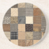 Rustic Patchwork Zandsteen Onderzetter (Voorkant)