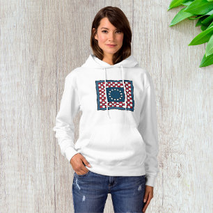 Rustic Patriotic Americana Quilt Pattern Verenigde Hoodie