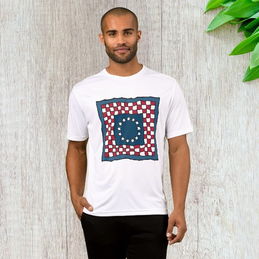 Rustic Patriotic Americana Quilt Pattern Verenigde T-shirt