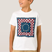 Rustic Patriotic Americana Quilt Pattern Verenigde T-shirt (Voorkant)