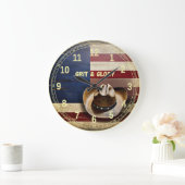 Rustic Patriotic "GRIT & GLORY" gift Grote Klok (Huis)