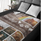 Rustic Paw Drukt Aangepaste foto van voetstuk Fleece Deken