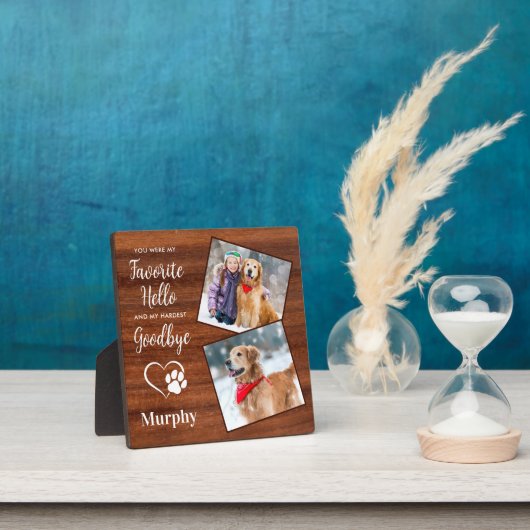 Rustic Paw Drukt Aangepaste foto van voetstuk Fotoplaat (Insitu)