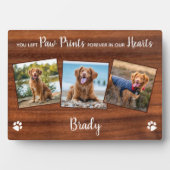 Rustic Paw Drukt Aangepaste foto van voetstuk Fotoplaat (voorkant)