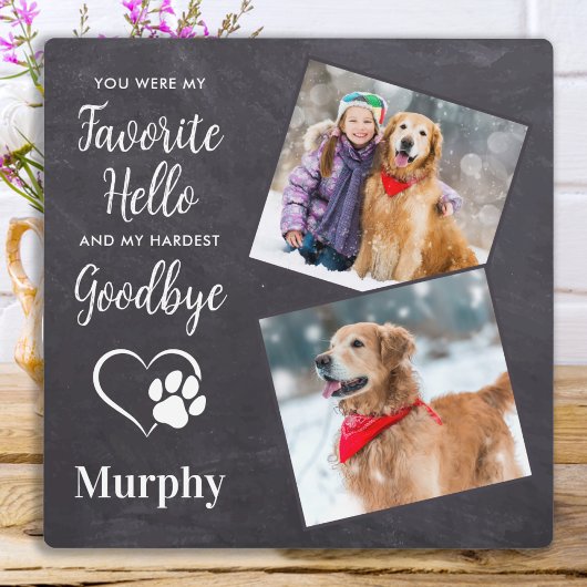 Rustic Paw Drukt Aangepaste foto van voetstuk Fotoplaat