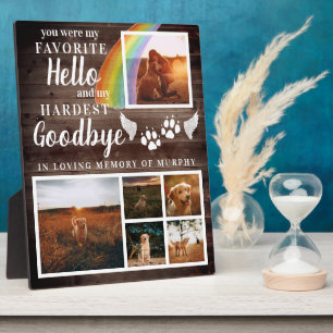 Rustic Paw Drukt Aangepaste foto van voetstuk Fotoplaat