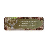 Rustic Pays Deer Hunter Mariage RSVP Étiquette (Devant)