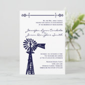 Rustic Pays Windmill Marine Mariages Invitations (Debout devant)