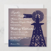 Rustic Pays Windmill Wedding Invitations (Devant)