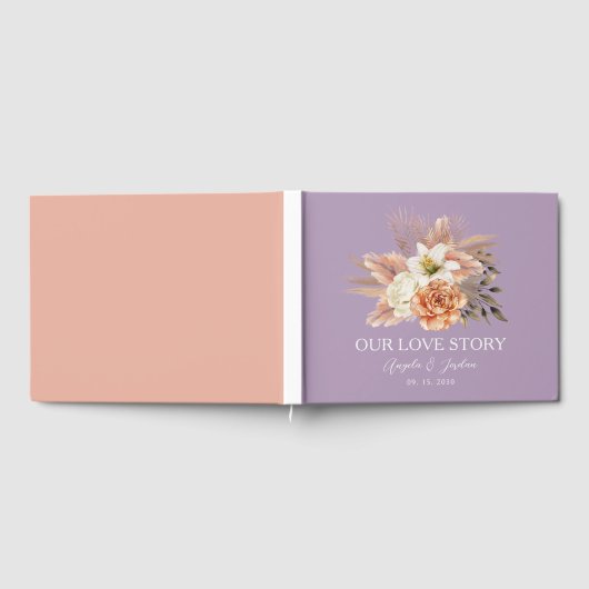 Rustic Peach Mariage Livre d'invité (Complet)
