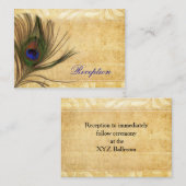Rustic Peacock invitation de mariage en plumes (Devant / Derrière)