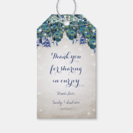 Rustic Peacock Navy Rustic Luxe Cadeaulabel