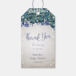 Rustic Peacock Navy Rustic Luxe Cadeaulabel