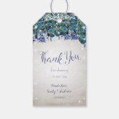 Rustic Peacock Navy Rustic Luxe Cadeaulabel (Achterkant)