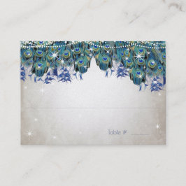 Rustic Peacock Navy Rustic Luxe Place Cards Plaatskaartje