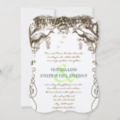 Rustic Peacock Tortelduifjes Kaart (Voorkant)