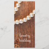 Rustic Pearls Barn Wood Country Wedding Programs Programma (Voorkant)