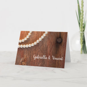 Rustic Pearls Country Grange Faire-part de mariage