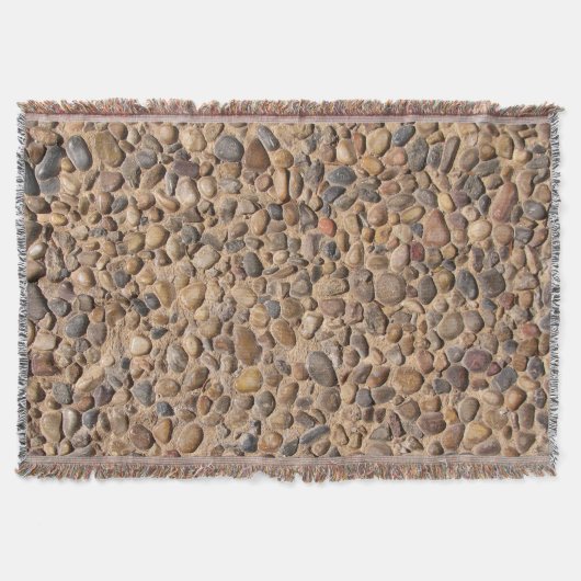 Rustic Pebble Stones Foto Deken (Voorkant)