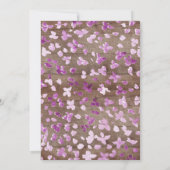 Rustic Peonies Floral Wreath Communie Uitnodiging (Achterkant)