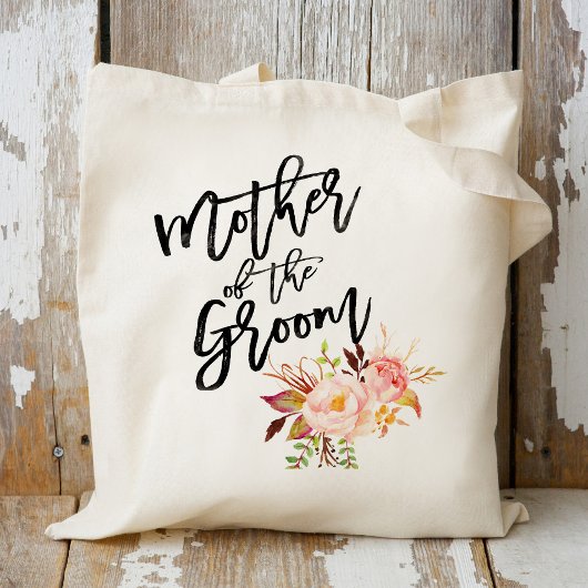 Rustic Peony bloemen moeder van de groom Tote Bag