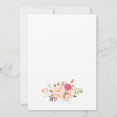 Rustic Peony Floral Wedding Invitation-3 Kaart (Achterkant)